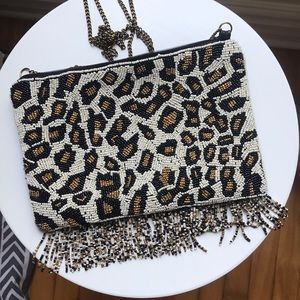 Léopard pearls bag
